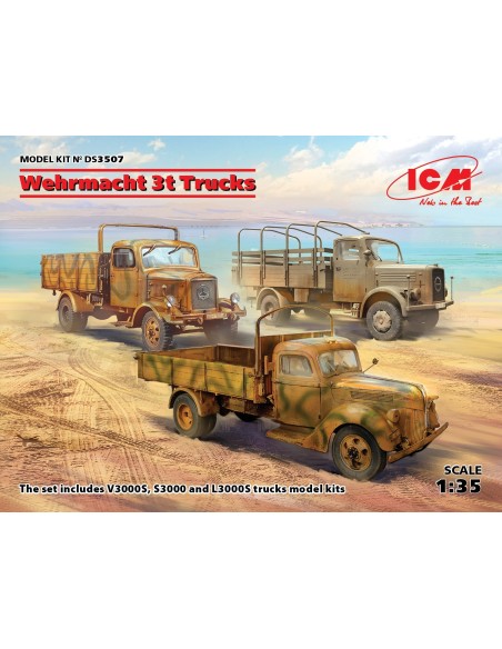 1:35 Wehrmacht 3t Trucks (V3000S, KHD S3000,L3000S