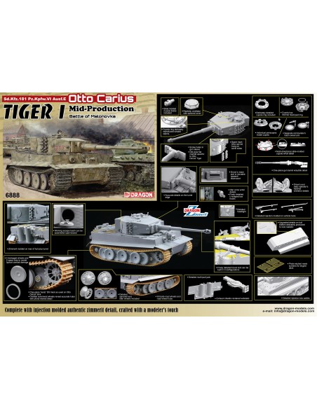 1:35 Tiger I Mid-Production w/Zimmerit Otto Carius