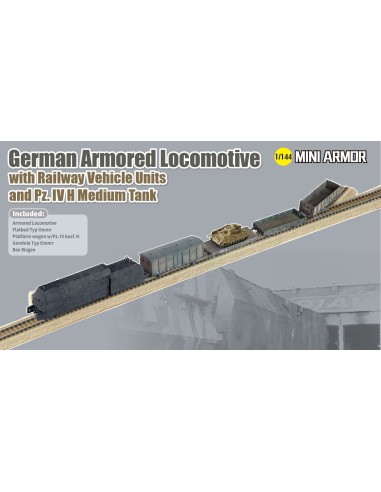 1:144 GERMAN ARMORED LOCOMORIVE WITH RAILWAY