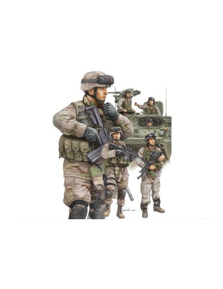 1:35 Modern U.S. Army Armor Crewman & Infantry