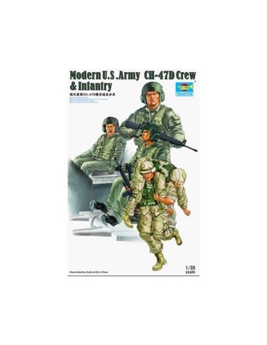 1:35 MODERN US ARMY CH-47D CREW&INFANTRY