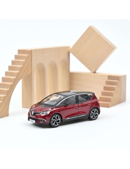 1:43 RENAULT SCENIC 2016 -DARK RED &  BLACK