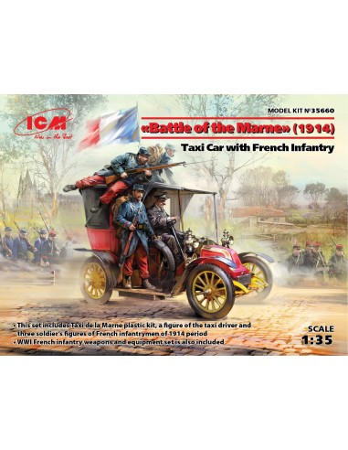 1:35 "Battle of the Marne" 1914, Taxi car w/French