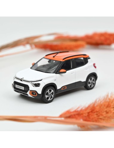 1:43 CITROEN C3 INDIAN MARKET 2021- WHITE&ORANGE