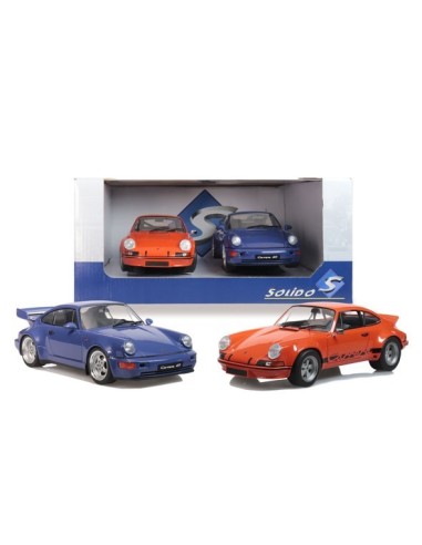 1:18 PACK 911 RSR ORANGE & 964 RS BLEU MARITIME