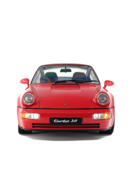 1:18 PORSCHE 911 (964) TURBO 3.6 ROUGE INDIEN 1990