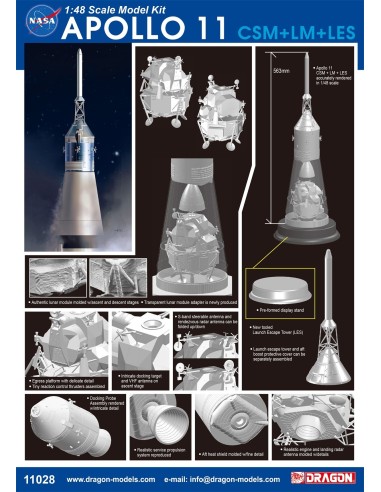 SO 1:48 Apollo 11 CSM + LM + LES