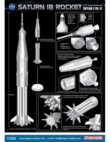 SO 1:72 SATURN IB ROCKET