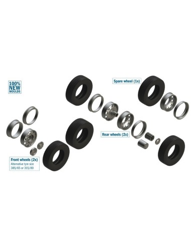 1:24 European Tractors tyres and rims