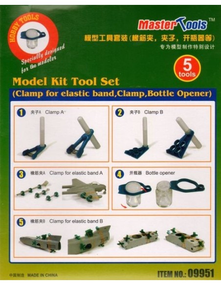 MODEL KIT TOOL SET -CLAMP FOR ELASTIC BAND-