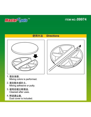 Paint Pallet with Brush Rest