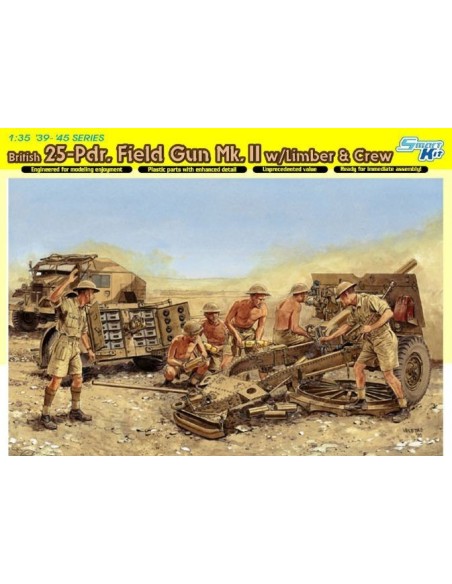 1:35 BRITISH 25-PDR FIELD GUN MKII W/LIMBER&C