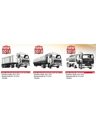 1:32 VOLVO F12-20 GLOBE TROTTER & CONTAINER SEMI T