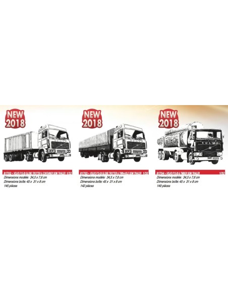 1:32 VOLVO F12-20 GLOBE TROTTER & CONTAINER SEMI T