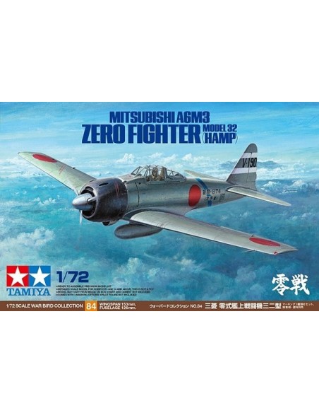 1:72 MITSUBISHI A6M3 (HAMP) ZERO FIGHTER MODEL 3