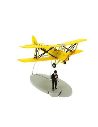 PLANE TINTIN 011 - Yellow acrobatic biplane from