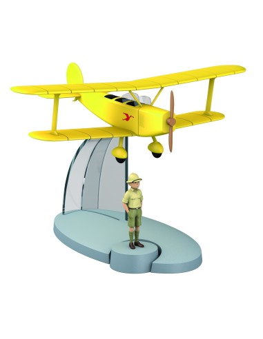 PLANE TINTIN 06-BIPLAN JAUNE SECOURS