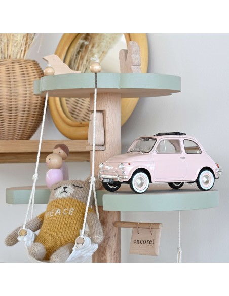 1:18 FIAT 500 L 1968 PINK W/SPECIAL BIRTH PACK