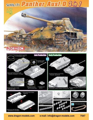 1:72 SDKFZ 171 PANTHER AUSF D 2 IN 1