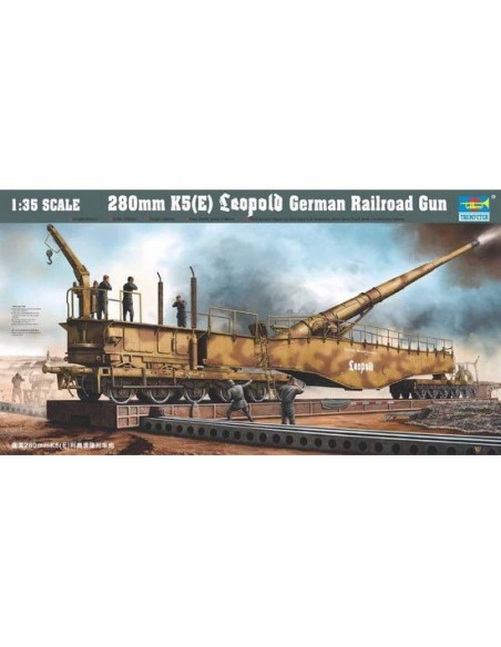 1:35 280mm K5 E Leopold German Rail Road Gun