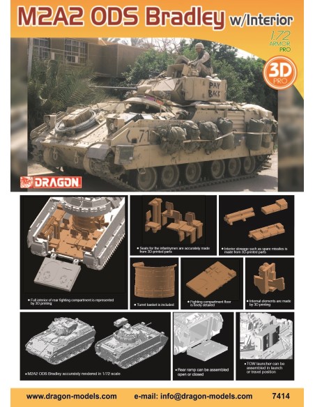 1:72 M2A2 ODS BRADLEY W/INTERIOR