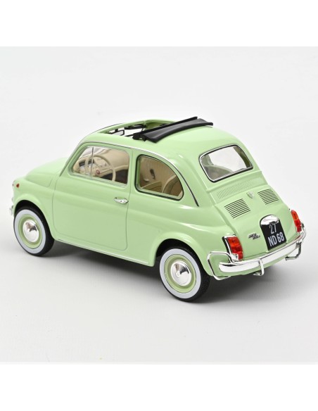 1:18 FIAT 500 L 1968-LIGHT GREEN W/SPECIAL BIRTH