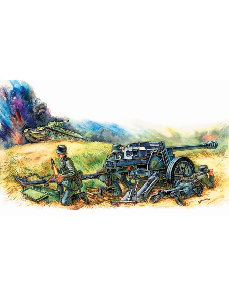 1:72 German Anti Tank Gun Pak-40 with Crew