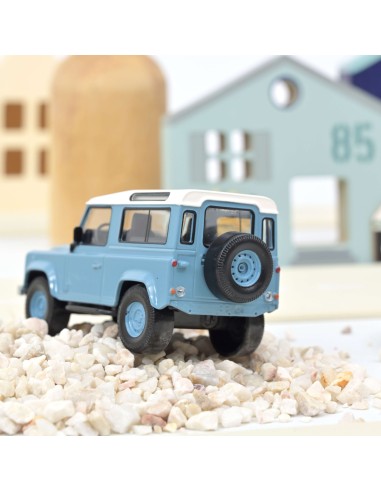 1:43 LAND ROVER DEFENDER 1995-BLUE&WHITE x4