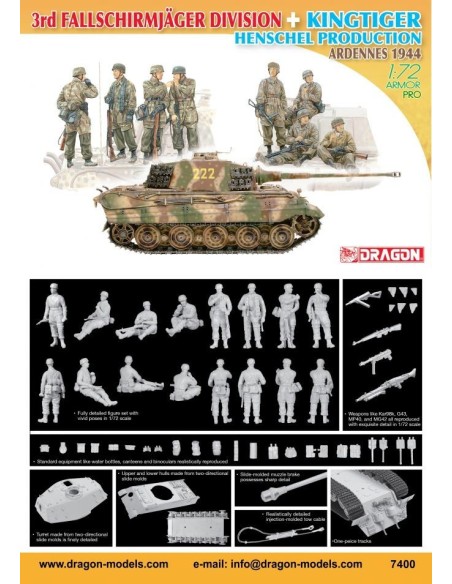 1:72 3RD FALLSCHIRMAJÄGER DIVISION + KINGTIGER