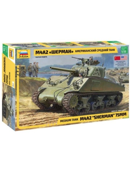 1:35 M4A2 SHERMAN 75MM-MEDIUM US TANK  WWII