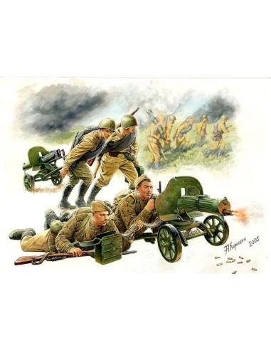 1:35 Soviet Machineguns w/Crew WWII