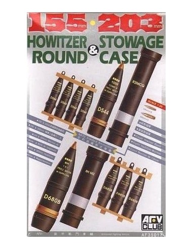 1:35 105/203mm HOWITZER ROUND&STOWAGE CASE