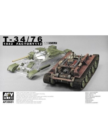 1:35 T34/76 1942 Factory 112 with transparent