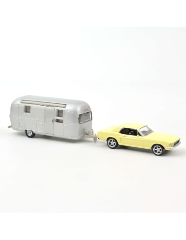 1:43 FORD MUSTANG 1968 LIGHT YELLOW AND X4