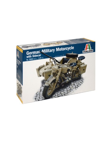 1:9 GERMAN MILITARY MOTORCYCLE W/SIDECAR