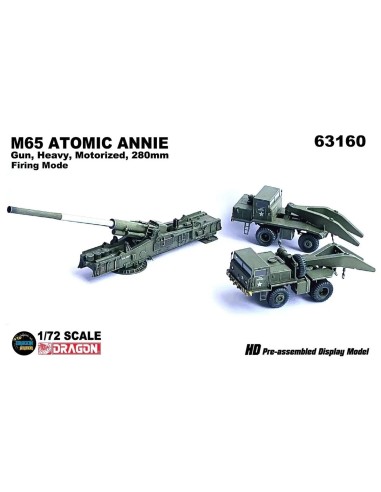 1:72 M65 ATOMIC ANNIE GUN, HEAVY, MOTORIZED, 280MM