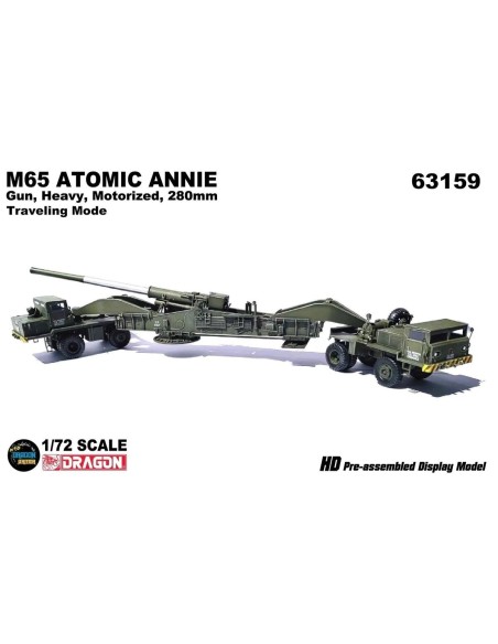 1:72 M65 ATOMIC ANNIE GUN, HEAVY, MOTORIZED, 280MM