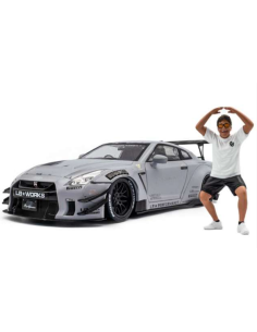 118 NISSAN GT-R R35 W LIBERTY WALK BODY GREY