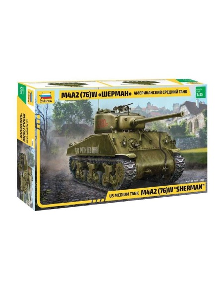 1:35 American Medium Tank M4A2 (76)W "Sherman"